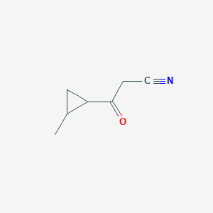 molecular formula C7H9NO B1438120 3-(2-Methylcyclopropyl)-3-oxopropanenitrile CAS No. 1152599-39-7