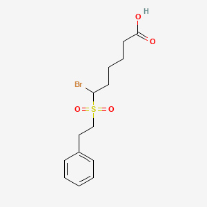 6-Bromo-6-(2-phenylethanesulfonyl)hexanoic acid