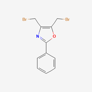 molecular formula C11H9Br2NO B14381231 4,5-Bis(bromomethyl)-2-phenyl-1,3-oxazole CAS No. 90127-53-0