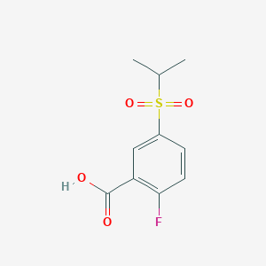 molecular formula C10H11FO4S B1438124 2-Fluoro-5-(propane-2-sulfonyl)benzoic acid CAS No. 1152548-25-8