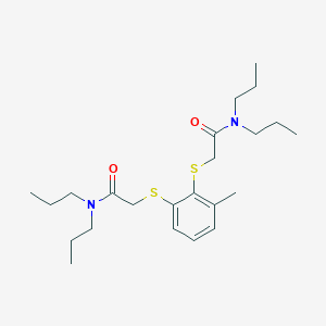 2-[2-[2-(dipropylamino)-2-oxoethyl]sulfanyl-3-methylphenyl]sulfanyl-N,N-dipropylacetamide