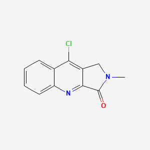 molecular formula C12H9ClN2O B14381299 9-Chloro-2-methyl-1,2-dihydro-3H-pyrrolo[3,4-b]quinolin-3-one CAS No. 90173-72-1