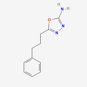 molecular formula C11H13N3O B1438130 5-(3-Phenylpropyl)-1,3,4-oxadiazol-2-amine CAS No. 1152585-28-8