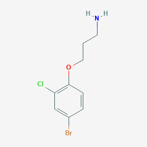 molecular formula C9H11BrClNO B1438131 3-(4-Bromo-2-chlorophenoxy)-propylamine CAS No. 1152543-81-1