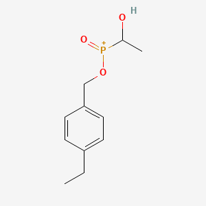 molecular formula C11H16O3P+ B14381320 [(4-Ethylphenyl)methoxy](1-hydroxyethyl)oxophosphanium CAS No. 88648-16-2