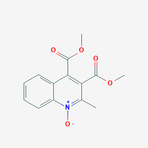 molecular formula C14H13NO5 B14381325 Dimethyl 2-methyl-1-oxo-1lambda~5~-quinoline-3,4-dicarboxylate CAS No. 88344-49-4