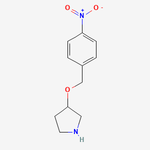 molecular formula C11H14N2O3 B1438134 3-[(4-Nitrobenzyl)oxy]pyrrolidine CAS No. 946726-63-2