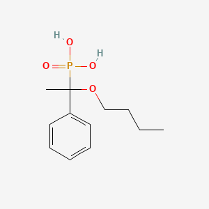 molecular formula C12H19O4P B14381342 (1-Butoxy-1-phenylethyl)phosphonic acid CAS No. 89561-56-8