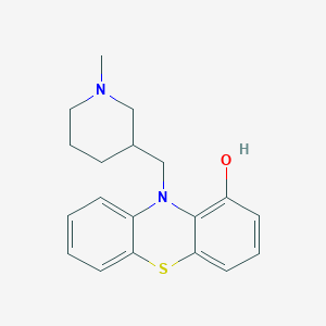 molecular formula C19H22N2OS B14381349 10-[(1-Methylpiperidin-3-YL)methyl]-10H-phenothiazin-1-OL CAS No. 89907-42-6