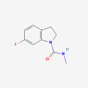 molecular formula C10H11FN2O B14381359 6-Fluoro-N-methyl-2,3-dihydro-1H-indole-1-carboxamide CAS No. 89731-63-5