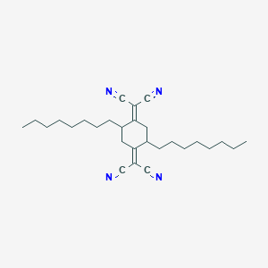 molecular formula C28H40N4 B14381372 2,2'-(2,5-Dioctylcyclohexane-1,4-diylidene)dipropanedinitrile CAS No. 88702-74-3