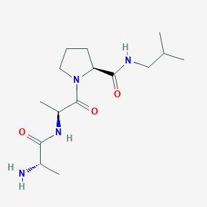 molecular formula C15H28N4O3 B14381381 L-Alanyl-L-alanyl-N-(2-methylpropyl)-L-prolinamide CAS No. 90067-91-7