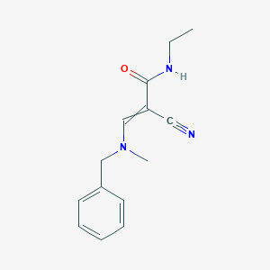 molecular formula C14H17N3O B14381394 3-[Benzyl(methyl)amino]-2-cyano-N-ethylprop-2-enamide CAS No. 88107-42-0