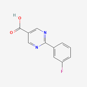 molecular formula C11H7FN2O2 B1438140 2-(3-Fluorophenyl)pyrimidine-5-carboxylic acid CAS No. 933988-24-0