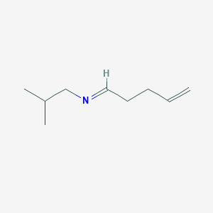 molecular formula C9H17N B14381401 (1E)-N-(2-Methylpropyl)pent-4-en-1-imine CAS No. 88019-88-9