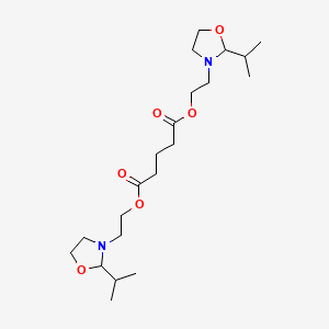 molecular formula C21H38N2O6 B14381407 Pentanedioic acid, 1,5-bis(2-(2-(1-methylethyl)-3-oxazolidinyl)ethyl) ester CAS No. 89911-09-1