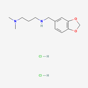 molecular formula C13H22Cl2N2O2 B1438142 N'-Benzo[1,3]dioxol-5-ylmethyl-N,N-dimethyl-propane-1,3-diamine dihydrochloride CAS No. 1185297-68-0