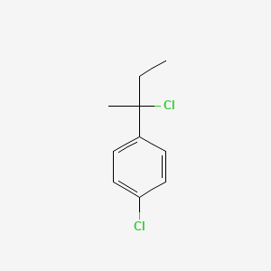 molecular formula C10H12Cl2 B14381423 1-Chloro-4-(2-chlorobutan-2-yl)benzene CAS No. 88466-24-4