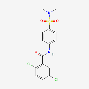 molecular formula C15H14Cl2N2O3S B14381441 Benzamide, 2,5-dichloro-N-[4-[(dimethylamino)sulfonyl]phenyl]- CAS No. 89564-68-1