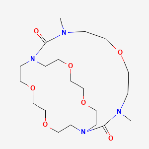 molecular formula C20H38N4O7 B14381447 6,14,17,22,25-Pentaoxa-1,3,9,11-tetraazabicyclo[9.8.8]heptacosane-2,10-dione, 3,9-dimethyl- CAS No. 89863-13-8