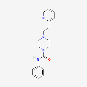 molecular formula C18H22N4O B14381451 N-Phenyl-4-[2-(pyridin-2-yl)ethyl]piperazine-1-carboxamide CAS No. 90125-73-8