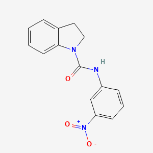 molecular formula C15H13N3O3 B14381453 N-(3-Nitrophenyl)-2,3-dihydro-1H-indole-1-carboxamide CAS No. 89731-88-4