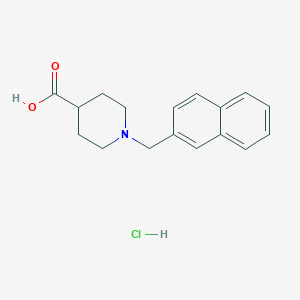 molecular formula C17H20ClNO2 B1438147 1-(2-萘甲基)哌啶-4-羧酸盐酸盐 CAS No. 1185295-70-8