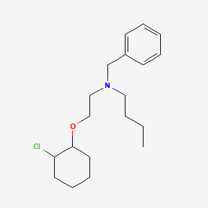 molecular formula C19H30ClNO B14381476 N-Benzyl-N-{2-[(2-chlorocyclohexyl)oxy]ethyl}butan-1-amine CAS No. 90166-97-5