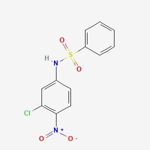 molecular formula C12H9ClN2O4S B14381482 N-(3-Chloro-4-nitrophenyl)benzenesulfonamide CAS No. 88681-06-5