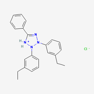 molecular formula C23H25ClN4 B14381517 2,3-Bis(3-ethylphenyl)-5-phenyl-2,3-dihydro-1H-tetrazol-1-ium chloride CAS No. 88159-26-6