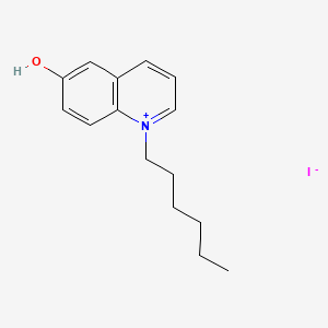 molecular formula C15H20INO B14381533 1-Hexyl-6-hydroxyquinolin-1-ium iodide CAS No. 88210-19-9