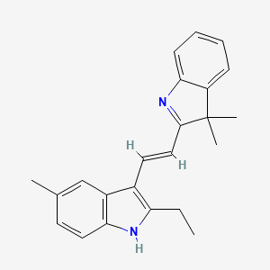 2-[(E)-2-(2-ethyl-5-methyl-1H-indol-3-yl)ethenyl]-3,3-dimethylindole