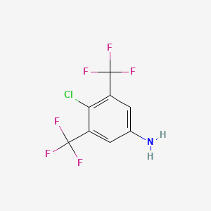 molecular formula C8H4ClF6N B1438155 3,5-双(三氟甲基)-4-氯苯胺 CAS No. 948014-37-7