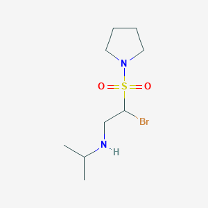 N-[2-Bromo-2-(pyrrolidine-1-sulfonyl)ethyl]propan-2-amine