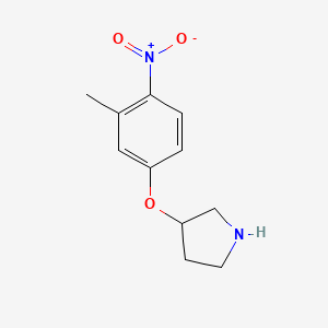 molecular formula C11H14N2O3 B1438161 3-(3-Methyl-4-nitrophenoxy)pyrrolidine CAS No. 946760-47-0