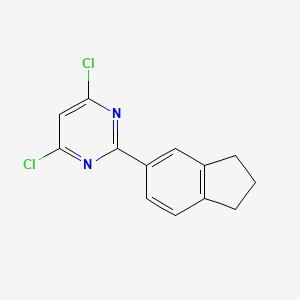 4,6-Dichloro-2-(2,3-dihydro-1H-inden-5-yl)pyrimidine