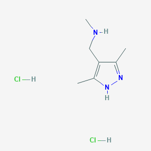 molecular formula C7H15Cl2N3 B1438164 [(3,5-二甲基-1H-吡唑-4-基)甲基]甲胺二盐酸盐 CAS No. 1240289-23-9