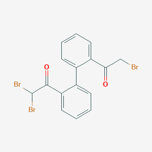 molecular formula C16H11Br3O2 B14381649 2,2-Dibromo-1-[2'-(bromoacetyl)[1,1'-biphenyl]-2-yl]ethan-1-one CAS No. 89614-22-2