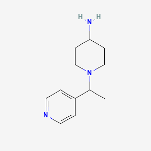 molecular formula C12H19N3 B1438167 1-[1-(吡啶-4-基)乙基]哌啶-4-胺 CAS No. 1039952-75-4