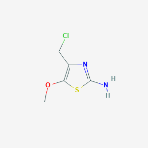 molecular formula C5H7ClN2OS B14381671 4-(Chloromethyl)-5-methoxy-1,3-thiazol-2-amine CAS No. 89866-88-6