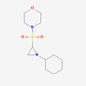 molecular formula C12H22N2O3S B14381679 4-(1-Cyclohexylaziridine-2-sulfonyl)morpholine CAS No. 87975-42-6