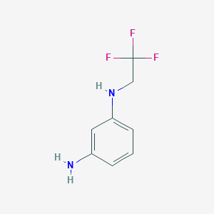 molecular formula C8H9F3N2 B1438168 1-N-(2,2,2-trifluoroethyl)benzene-1,3-diamine CAS No. 1152588-11-8