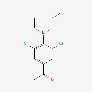 molecular formula C13H17Cl2NO B14381700 1-{3,5-Dichloro-4-[ethyl(propyl)amino]phenyl}ethan-1-one CAS No. 88699-20-1