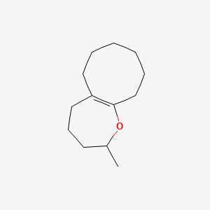 molecular formula C13H22O B14381702 2-Methyl-2,3,4,5,6,7,8,9,10,11-decahydrocycloocta[b]oxepine CAS No. 89567-31-7