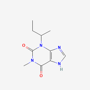 molecular formula C10H14N4O2 B14381709 3-butan-2-yl-1-methyl-7H-purine-2,6-dione CAS No. 90162-65-5