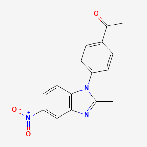 1-[4-(2-Methyl-5-nitro-1H-benzimidazol-1-yl)phenyl]ethan-1-one