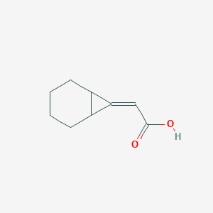 molecular formula C9H12O2 B14381763 (Bicyclo[4.1.0]heptan-7-ylidene)acetic acid CAS No. 89879-28-7