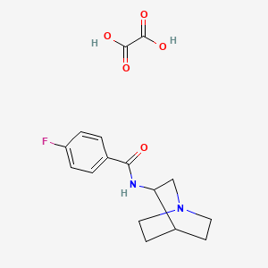 N-(1-azabicyclo[2.2.2]octan-3-yl)-4-fluorobenzamide;oxalic acid