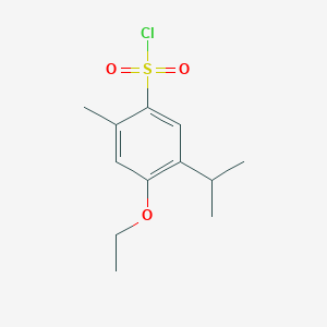 molecular formula C12H17ClO3S B1438177 4-Ethoxy-5-isopropyl-2-methylbenzenesulfonyl chloride CAS No. 1094231-26-1