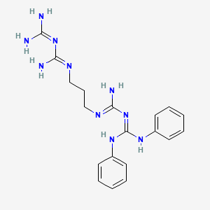 molecular formula C19H26N10 B14381779 2-[N'-[3-[[amino-(diaminomethylideneamino)methylidene]amino]propyl]carbamimidoyl]-1,3-diphenylguanidine CAS No. 88154-27-2